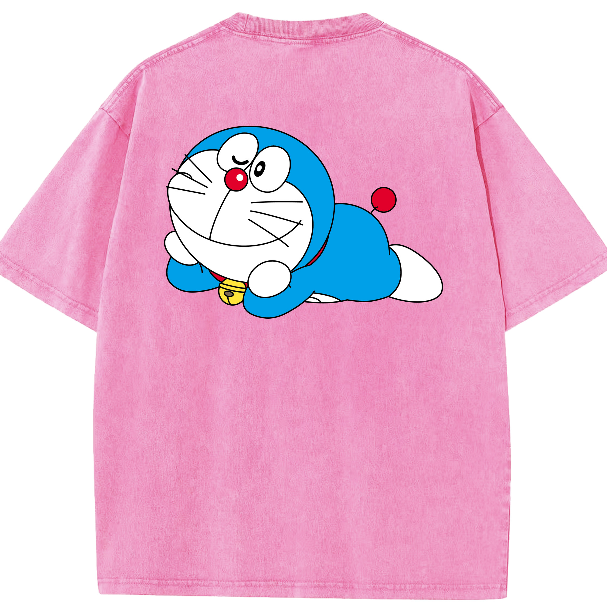 （画像用） ドラえもん Doraemon 綿100% ヴィンテージ風 半袖Tシャツ（背面プリント）